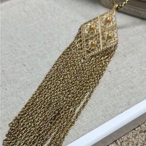 Stella & Dot Gold Fringe Necklace